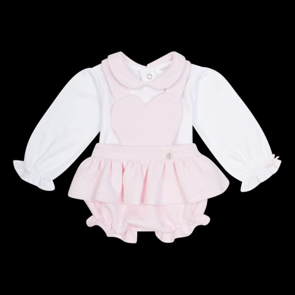 Deolinda Hearts & Stars Pink Bloomers Set 25711