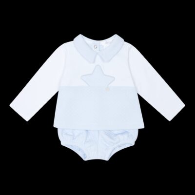 Deolinda Hearts & Stars Blue Bloomers Set 25712