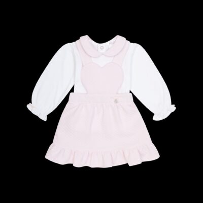 Deolinda Hearts & Stars Pink Pinafore Set 25714