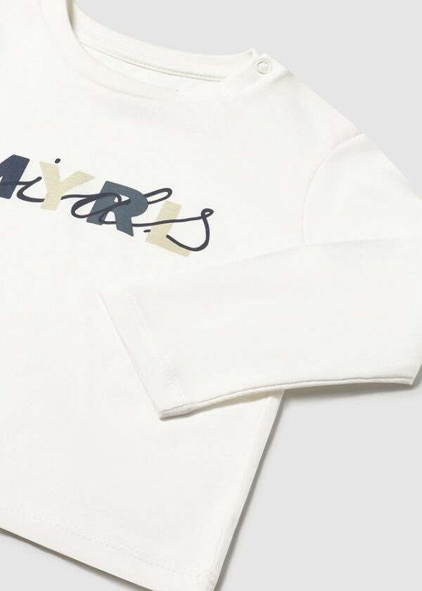 Mayoral Toddler Cream T-Shirt 108 - Image 2