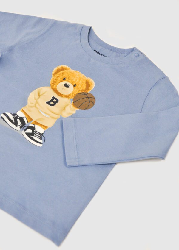 Mayoral Toddler Blue Bear T-Shirt 2058 - Image 3