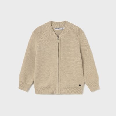 Mayoral Toddler Beige Knit Zipper 2351