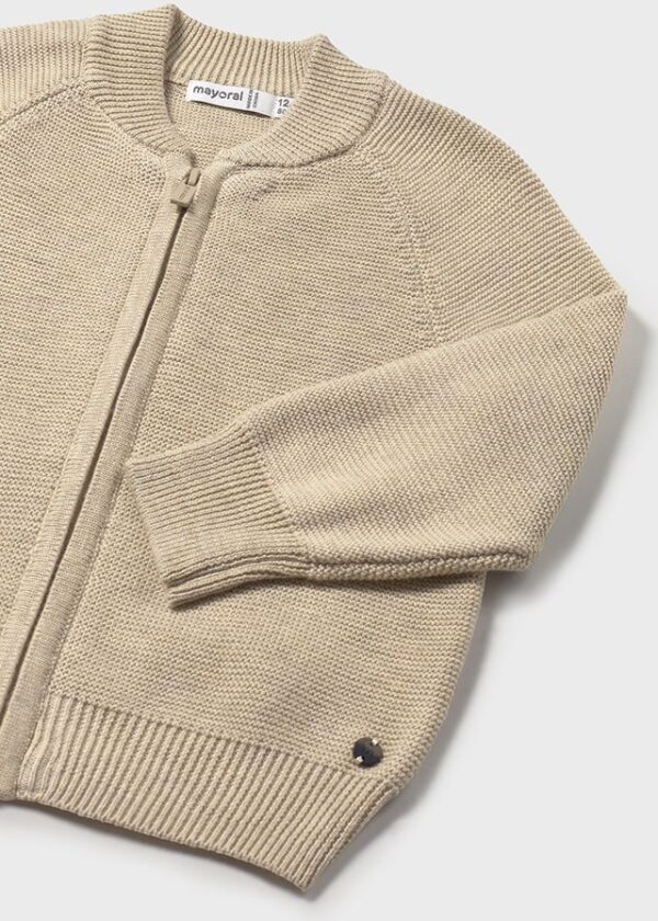 Mayoral Toddler Beige Knit Zipper 2351 - Image 2