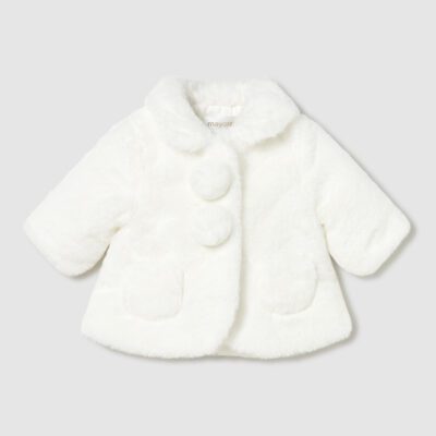 Mayoral Baby Cream Fur Coat 2402