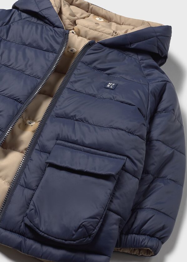 Mayoral Navy Reversible Coat 2420 - Image 2