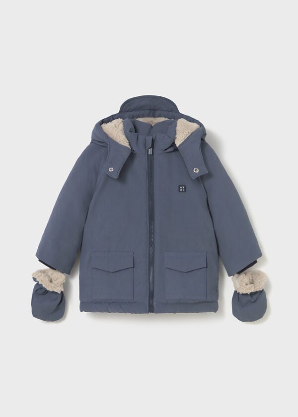 Mayoral Blue Parka Coat 2421 - Image 2