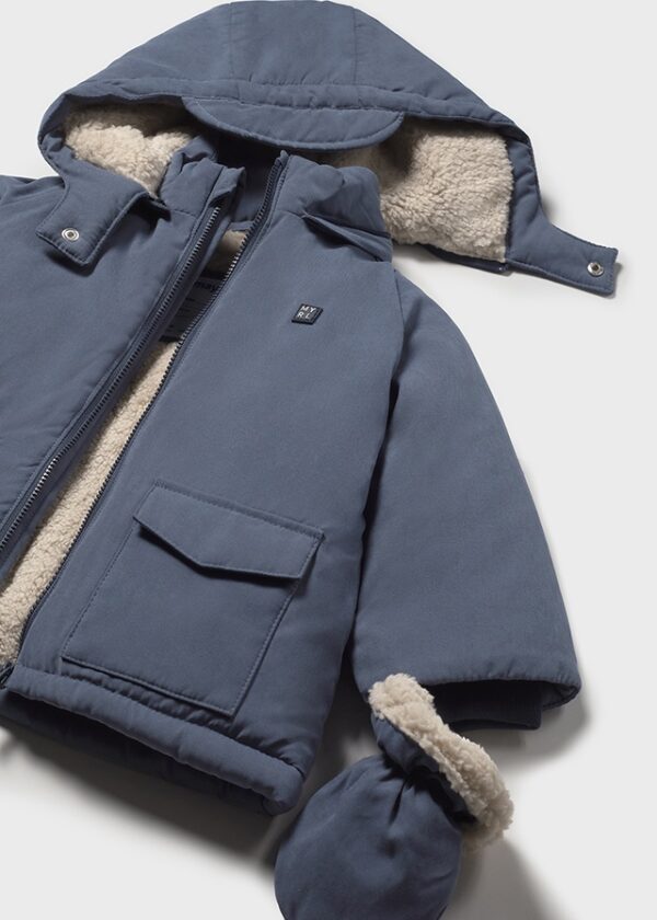 Mayoral Blue Parka Coat 2421 - Image 3