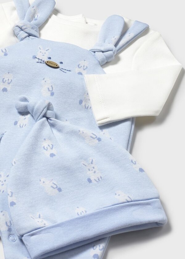 Mayoral Baby Dungaree Set with Hat 2609 - Image 2