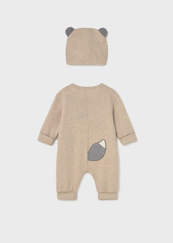 Mayoral Baby Beige All in One with Hat 2613 - Image 3