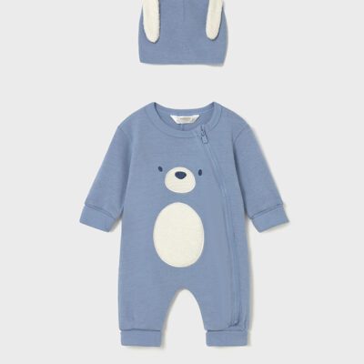 Mayoral Baby Blue All in One with Hat 2613