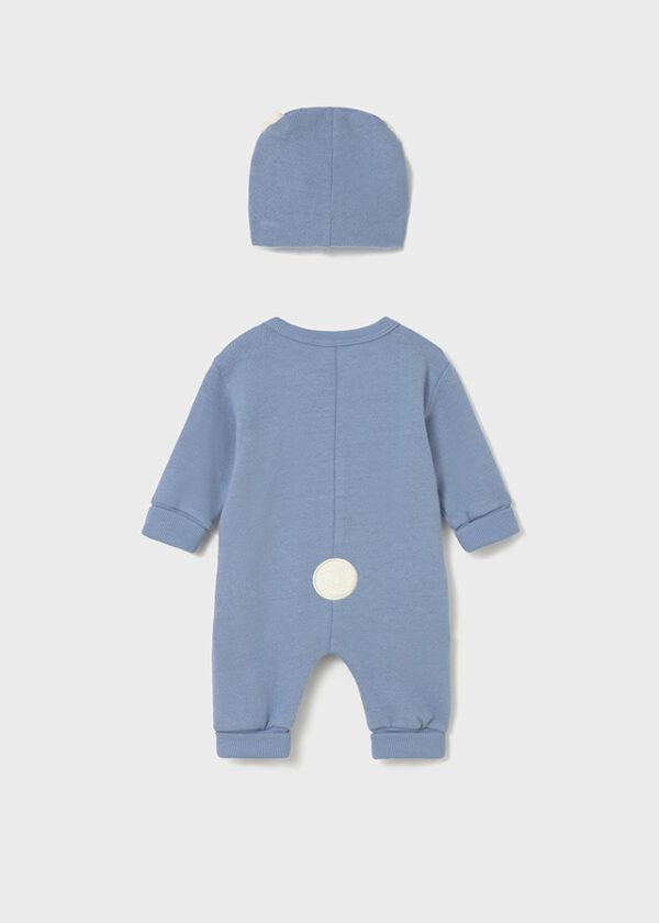 Mayoral Baby Blue All in One with Hat 2613 - Image 3