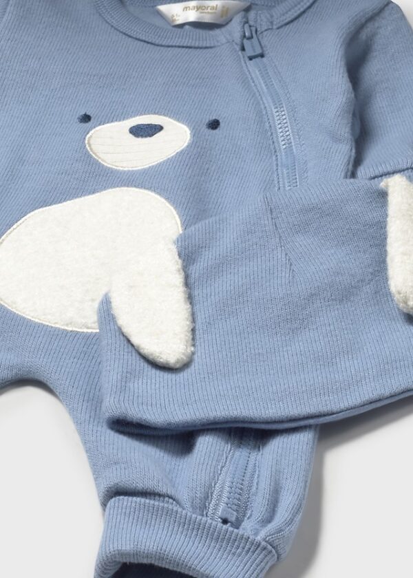 Mayoral Baby Blue All in One with Hat 2613 - Image 2