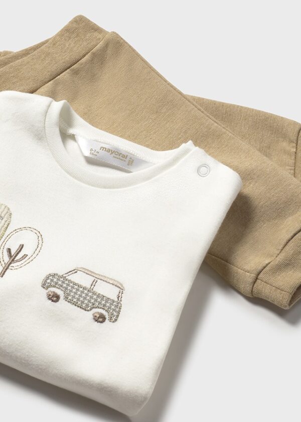 Mayoral Baby Beige 3 Piece Set 2622 - Image 2