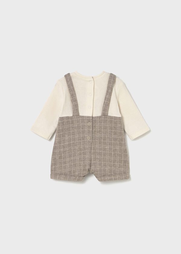 Mayoral Baby Beige Dungaree Set 2645 - Image 3