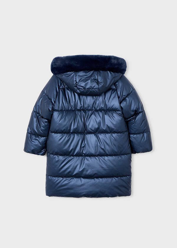 Mayoral Navy Long Coat 4447 - Image 2