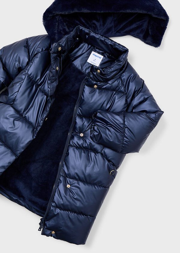 Mayoral Navy Long Coat 4447 - Image 3