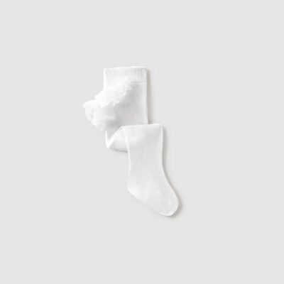 Mayoral Baby White Tights 9913