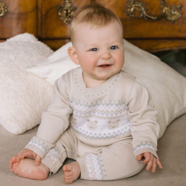 Emile et Rose Kristian Beige Bear Set with Hat 2622 - Image 2