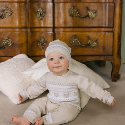 Emile et Rose Kristian Beige Bear Set with Hat 2622