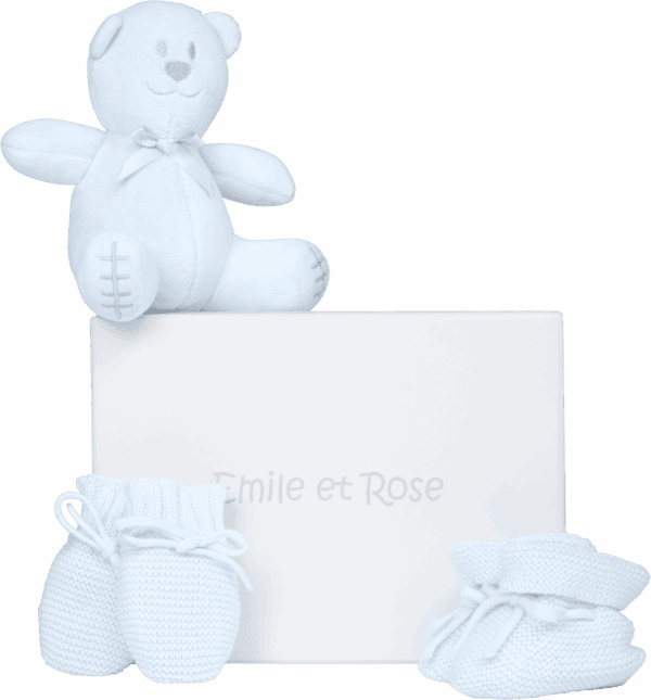 Emile et Rose Kelsey Blue Mitts & Boottee Gift Set 4240