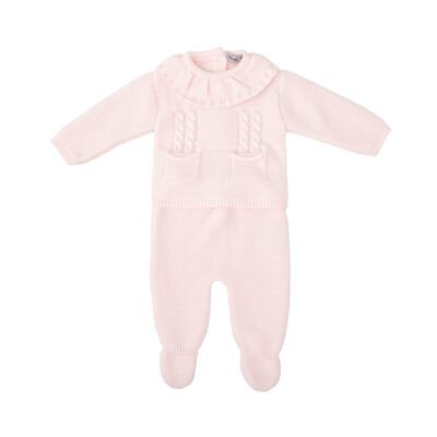 Babidu Pink 2 Piece Set with Bonnet 51809