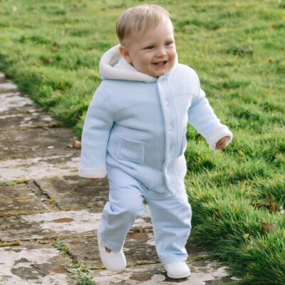 Emile et Rose Kai Blue Knit Jacket 9336