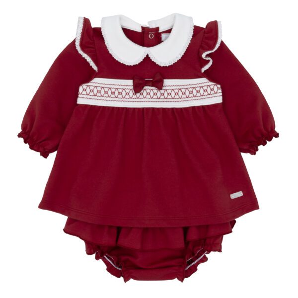 Amore Red Smocked Jam Pants Set 0002
