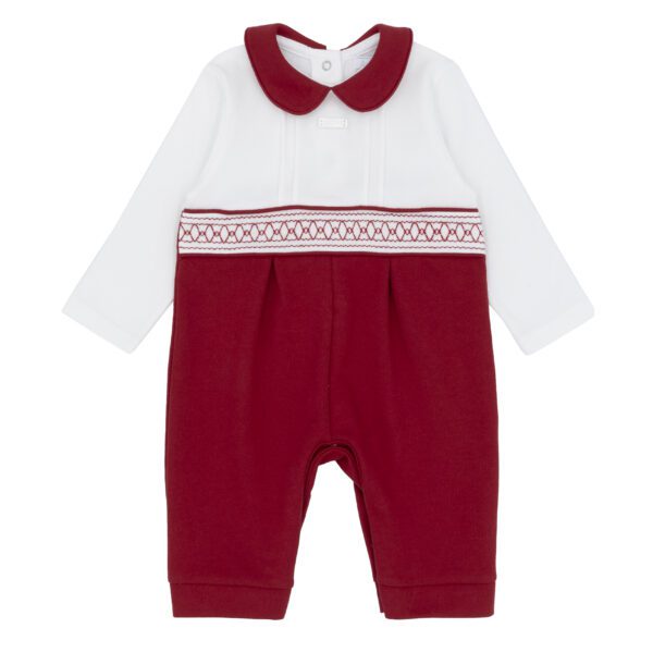 Amore Red Smocked Romper 0004