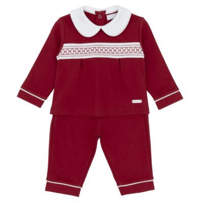 Amore Red Smocked 2 Piece Set 0006