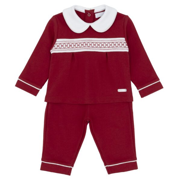 Amore Red Smocked 2 Piece Set 0006