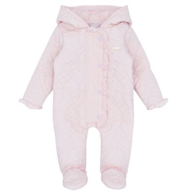 Amore Pink Quilted Pramsuit 0008