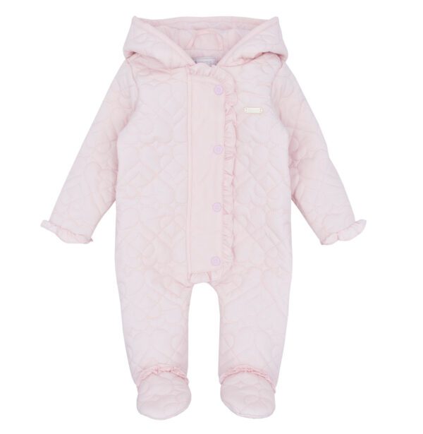 Amore Pink Quilted Pramsuit 0008
