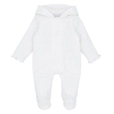 Amore White Quilted Pramsuit 0008