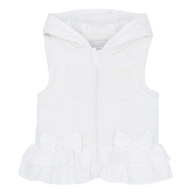 Amore White Quilted Gilet 0009