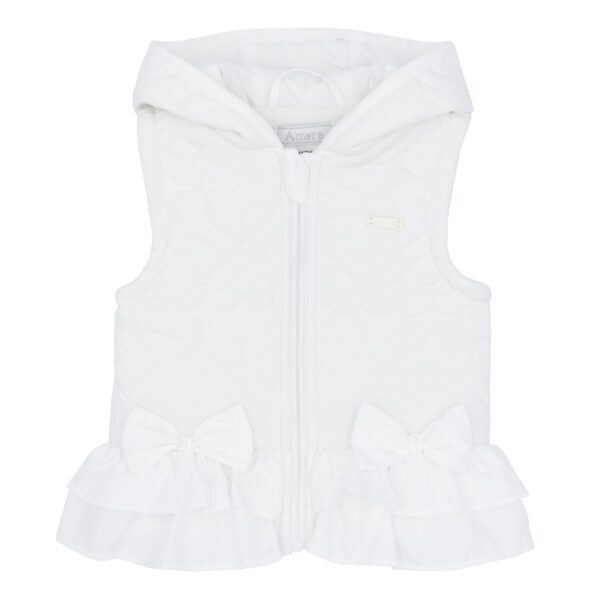 Amore White Quilted Gilet 0009