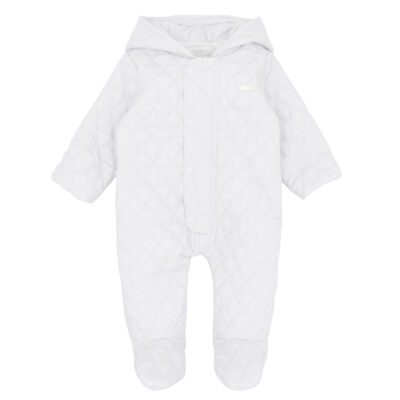 Amore White Quilted Pramsuit 0011