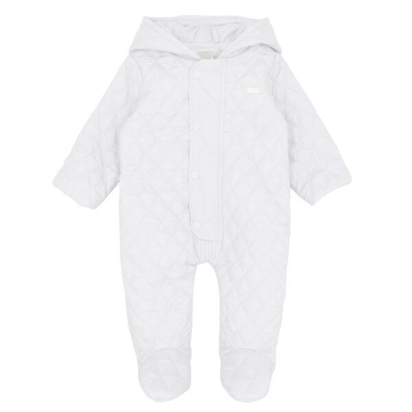 Amore White Quilted Pramsuit 0011