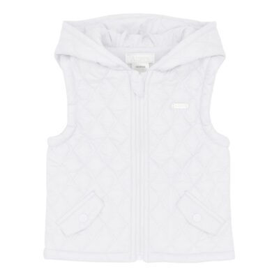 Amore White Quilted Gilet 0012