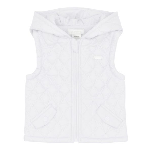 Amore White Quilted Gilet 0012