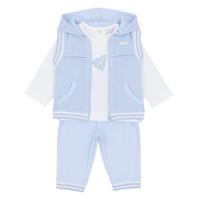 Amore Blue 3 Piece Gilet Set 0032