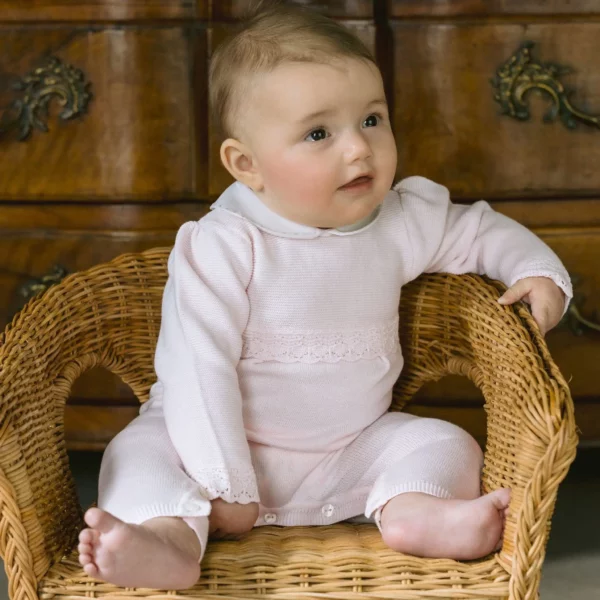Emile et Rose Kat Pink Knit Set with Hat - Image 2