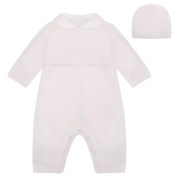 Emile et Rose Kat Pink Knit Set with Hat - Image 3