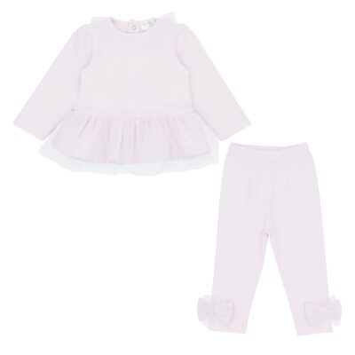Pastels & Co Maria Pink Tulle Legging Set 312M
