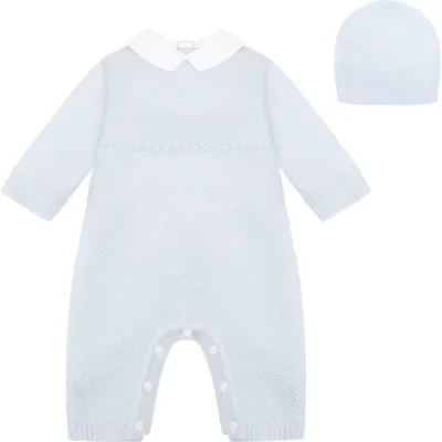 Emile et Rose Kaleb Blue Knitted Set with Hat 2637