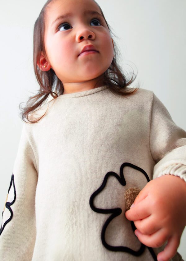 Mayoral Toddler Beige Dress 2917 - Image 2