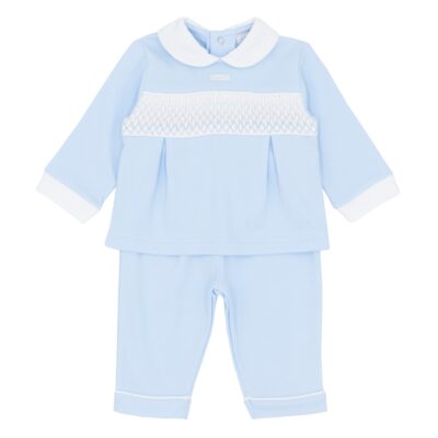Amore Blue Smocked 2 Piece Set 0023