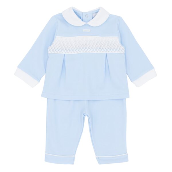 Amore Blue Smocked 2 Piece Set 0023