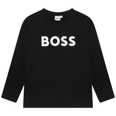 Boss Long Sleeve Black T-Shirt J25P25