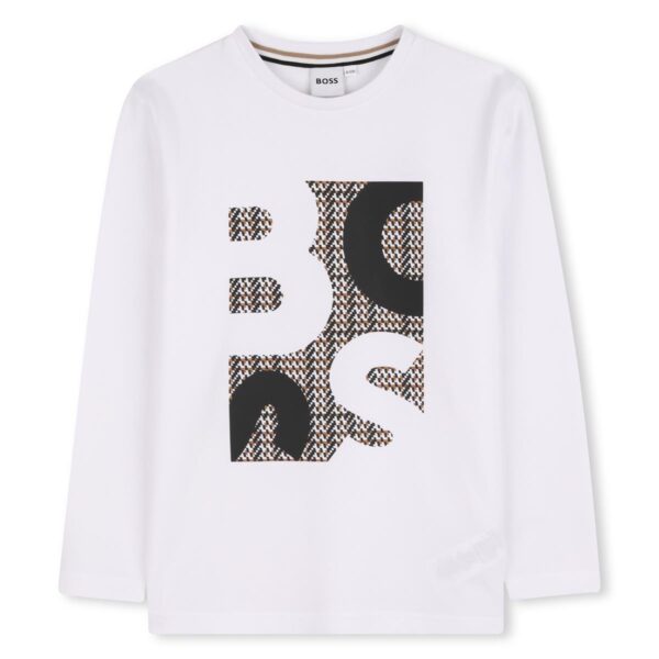 Boss White Long Sleeve T-Shirt J52362