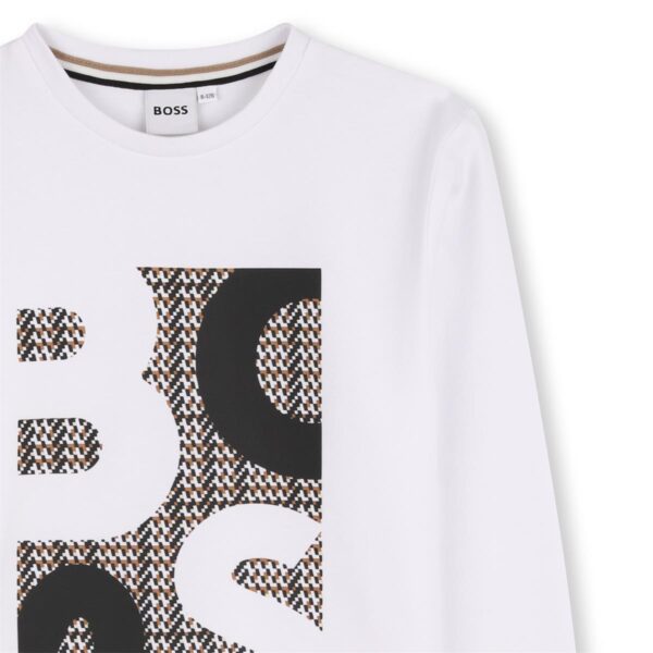 Boss White Long Sleeve T-Shirt J52362 - Image 2